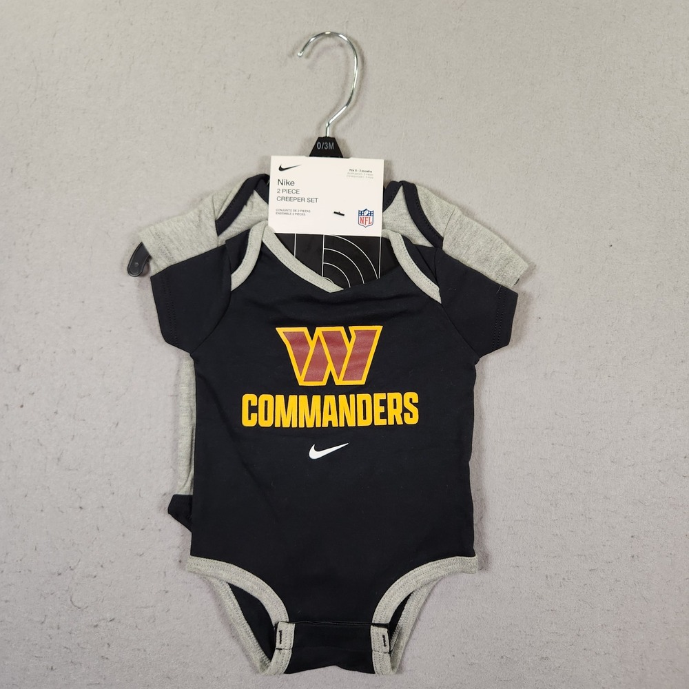 Nike NFL Washington Commanders Infant 2-Piece Creeper Set 0-3 Months NWT